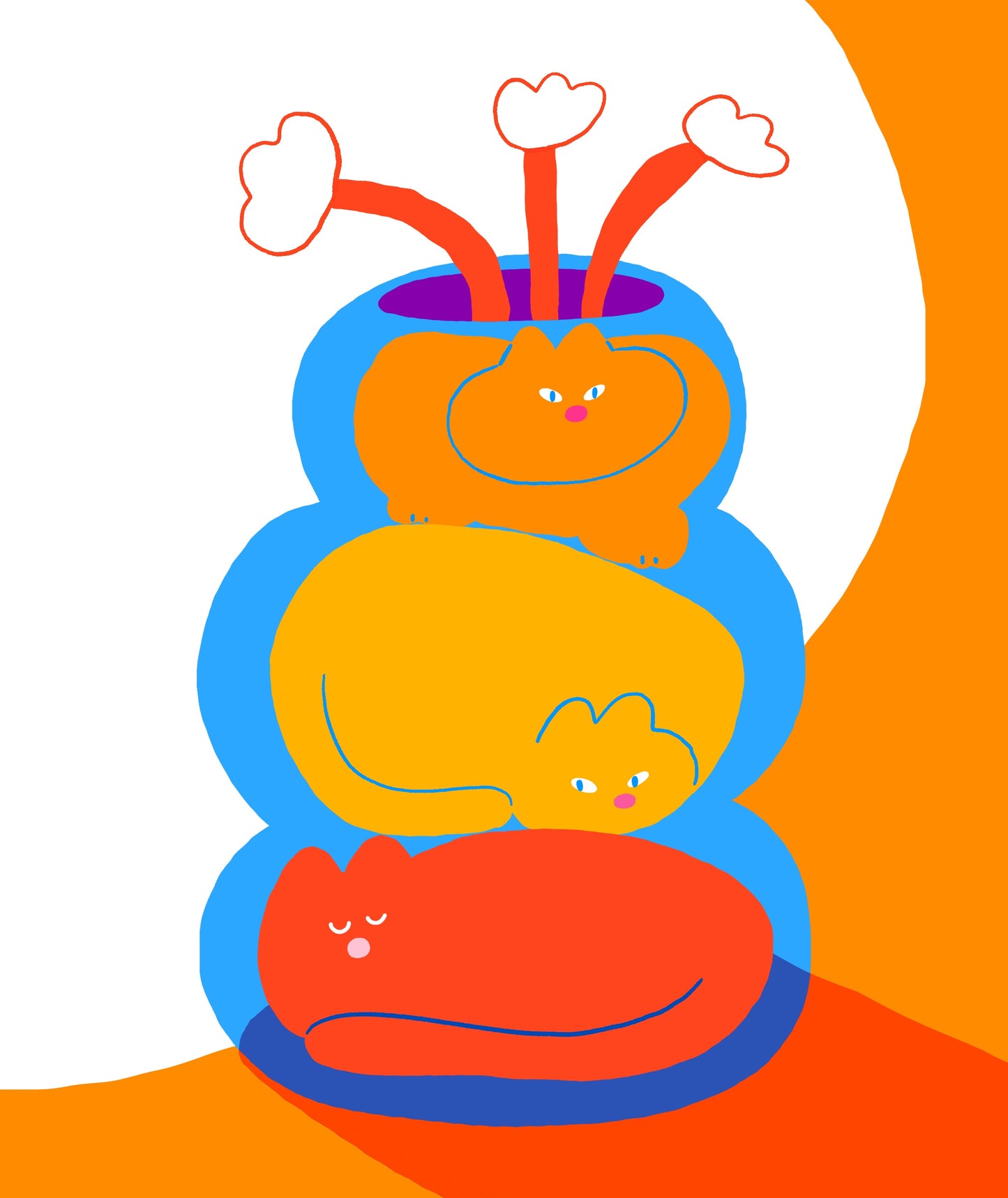Poster | Cats in the bottles.