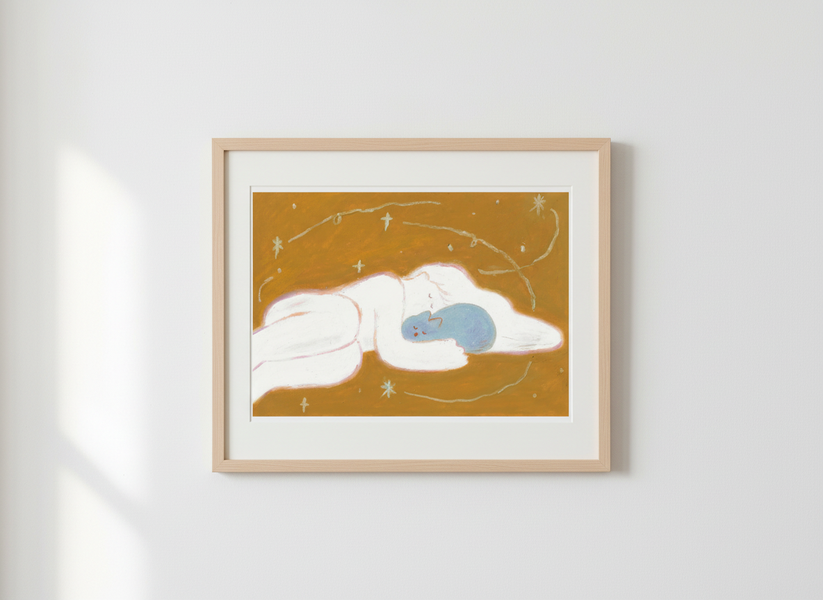 A4 POSTER | Cuddling with my cat