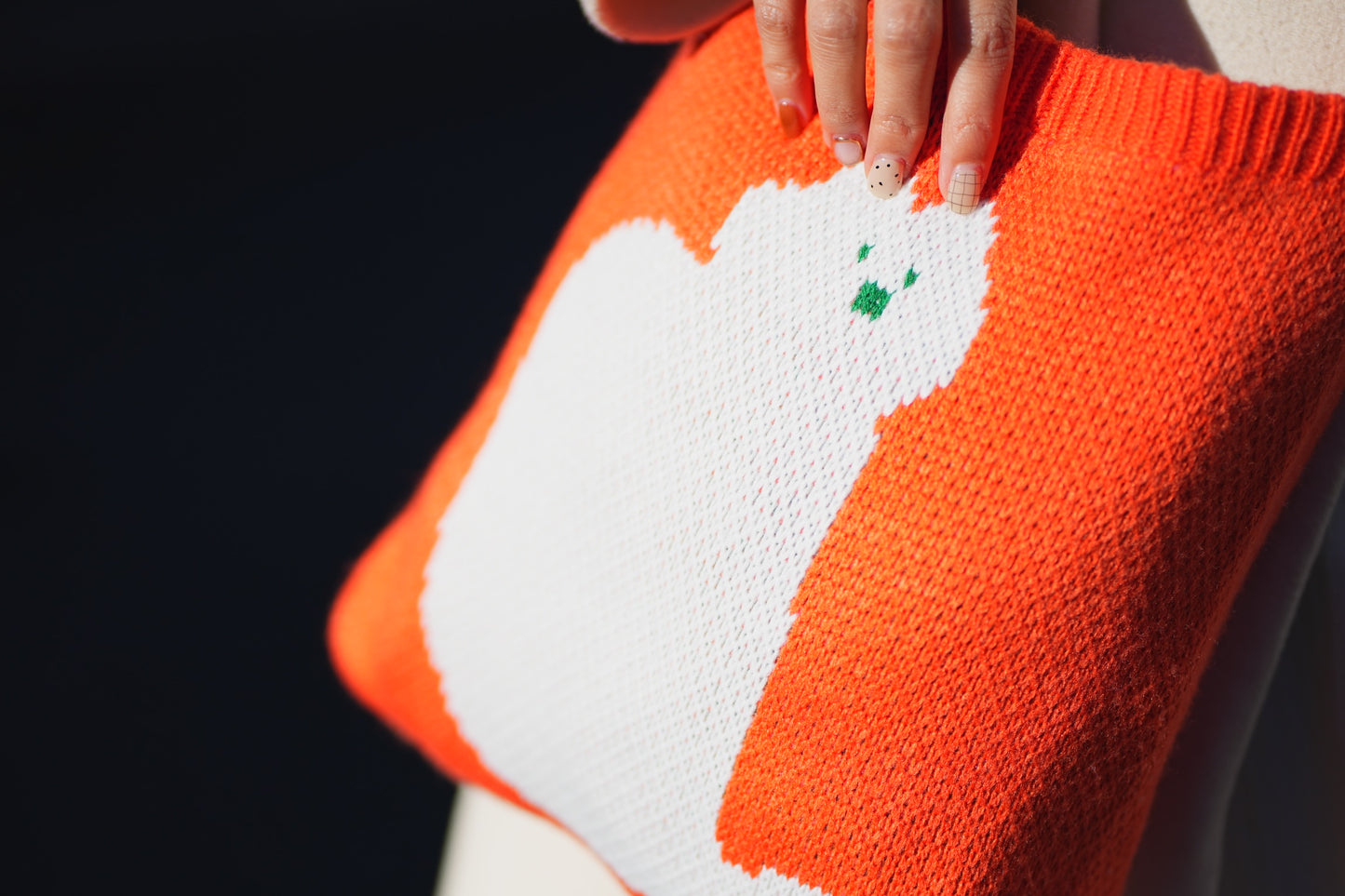 Knit bag | White cat.