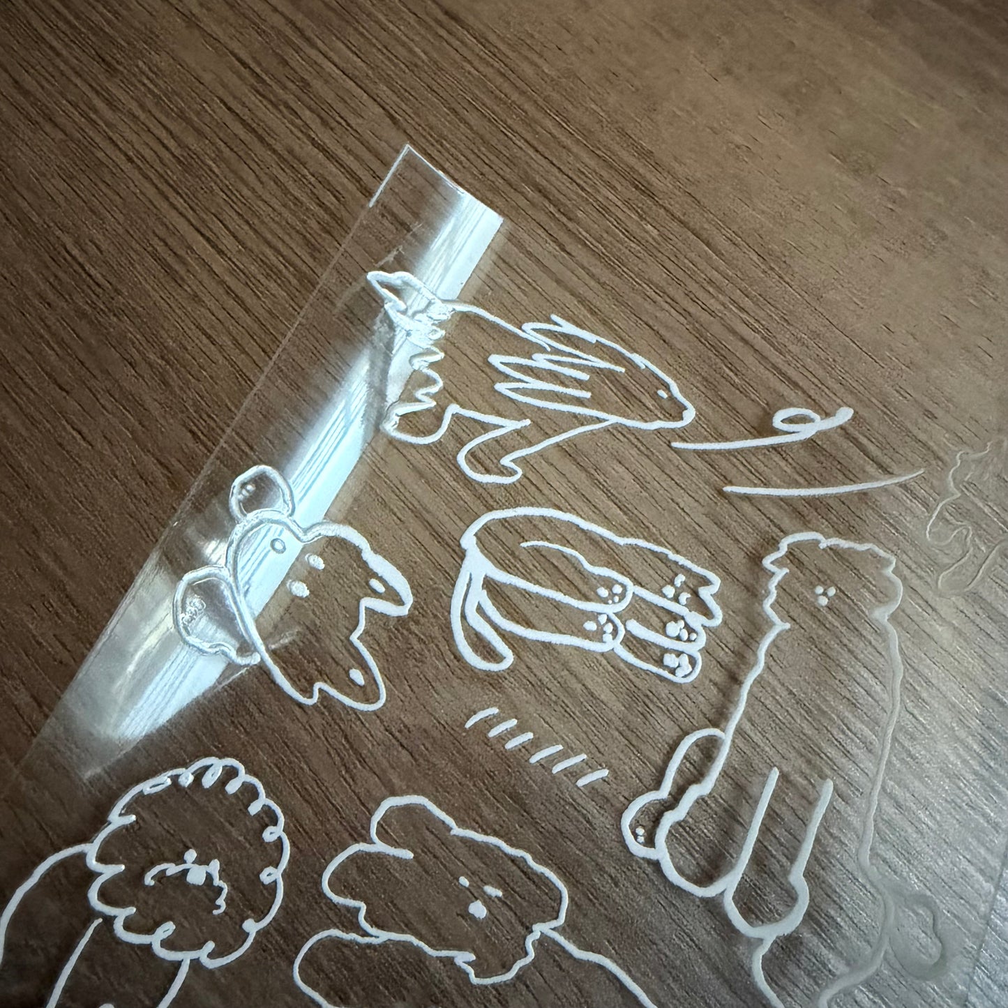 Transfer stickers | White dogs.