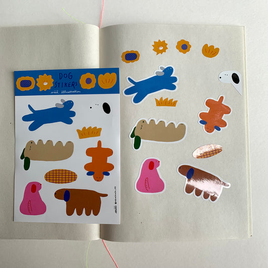 Stickers | Colorful dogs