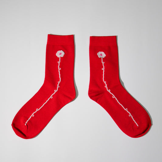 Socks | White flower