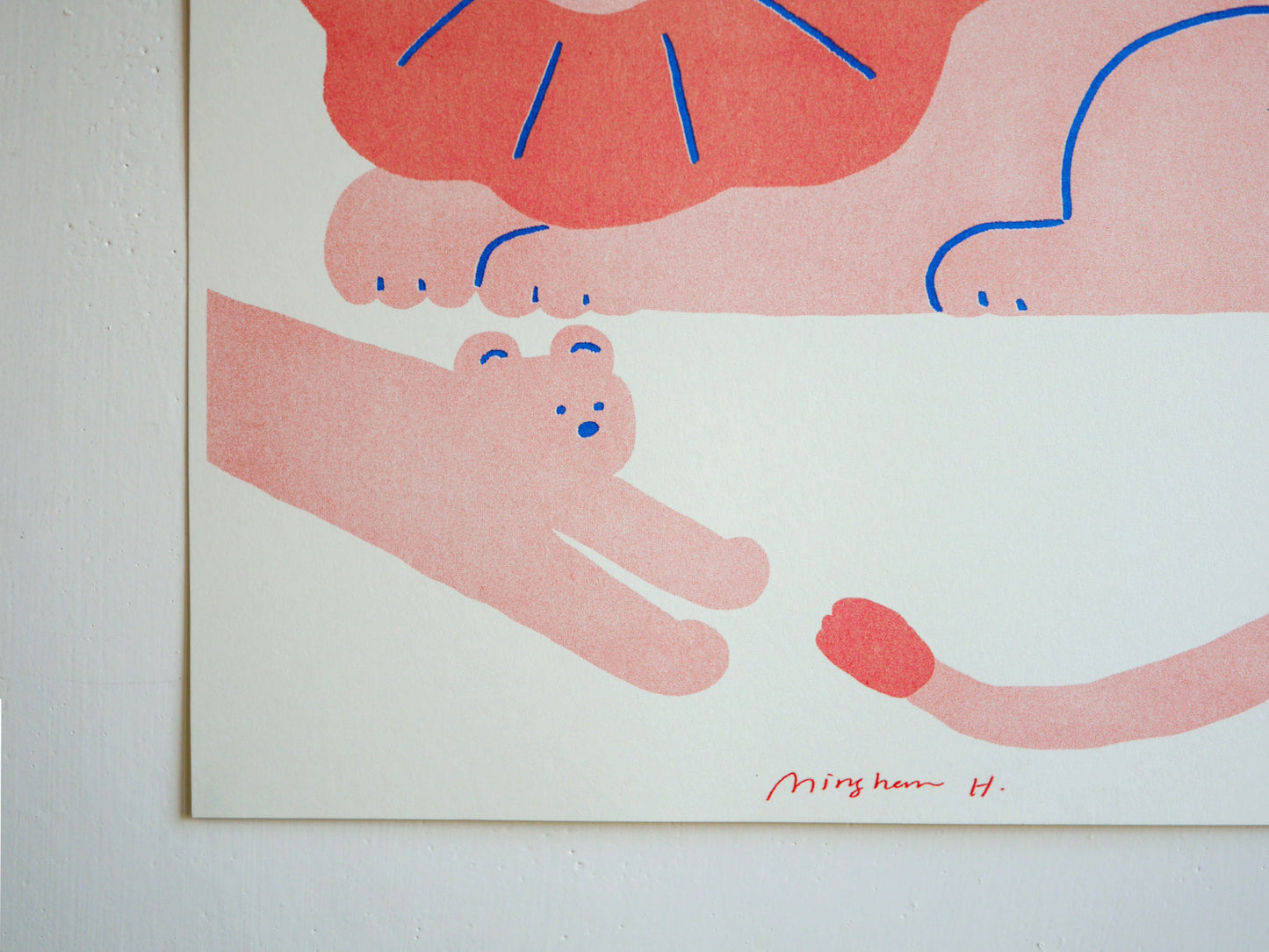 A3 Risograph poster | Lions