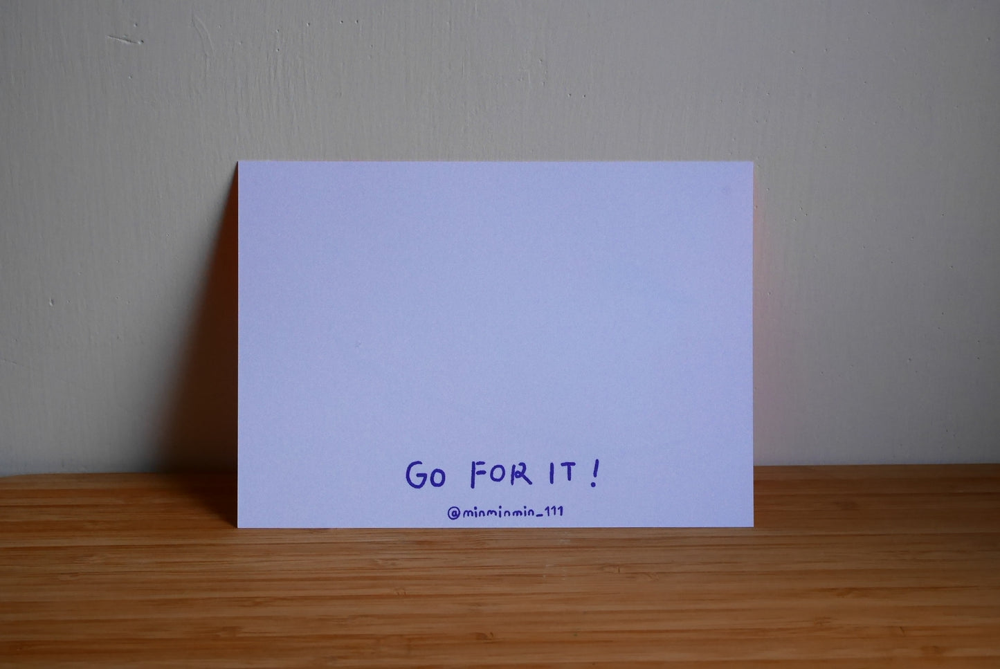 Risograph Postcard | GO FOR IT !