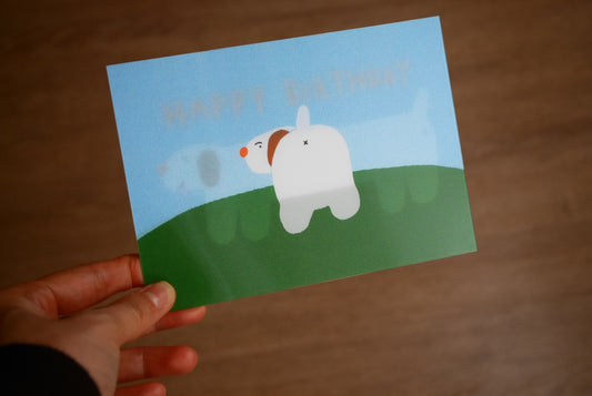 Lenticular Postcard | HAPPY BIRTHDAY_Long dog.