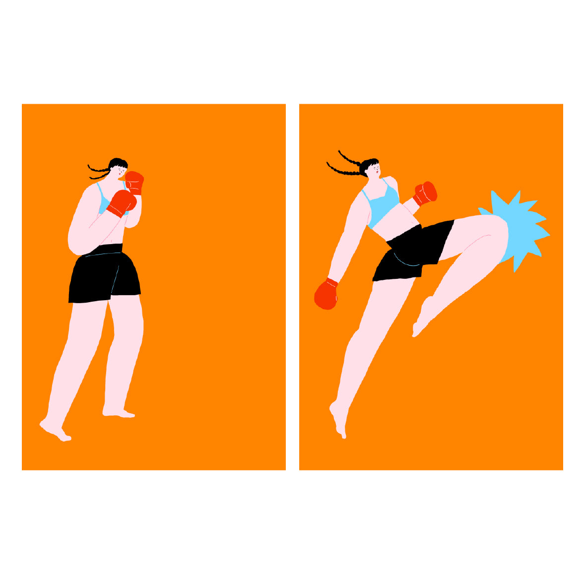 Lenticular Postcard | Muay thai.