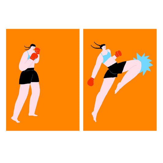 Lenticular Postcard | Muay thai.