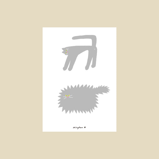 A3 POSTER | Puffed-up cat
