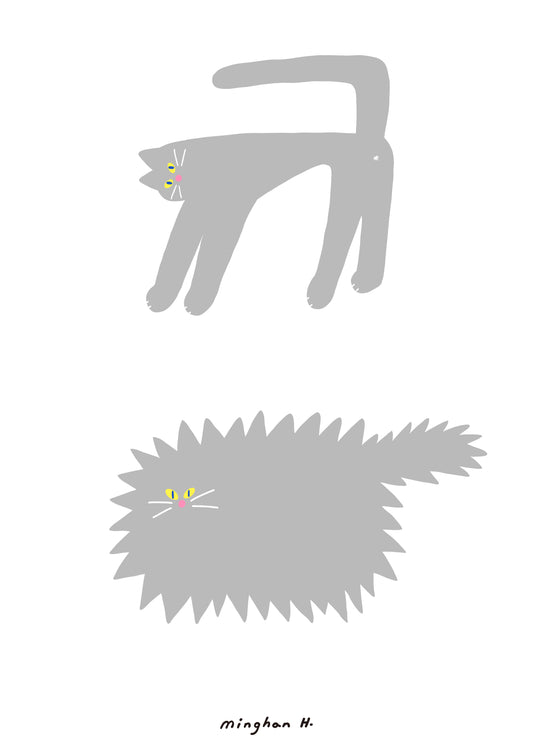 A3 POSTER | Puffed-up cat