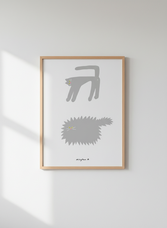 A3 POSTER | Puffed-up cat