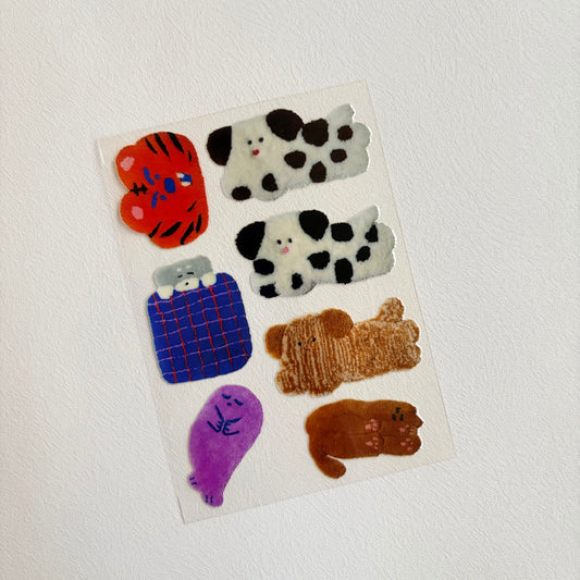 Transfer stickers | Fluffy animals