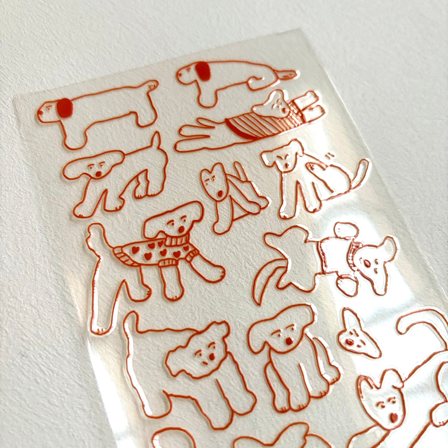 Transfer stickers | Red dogs.