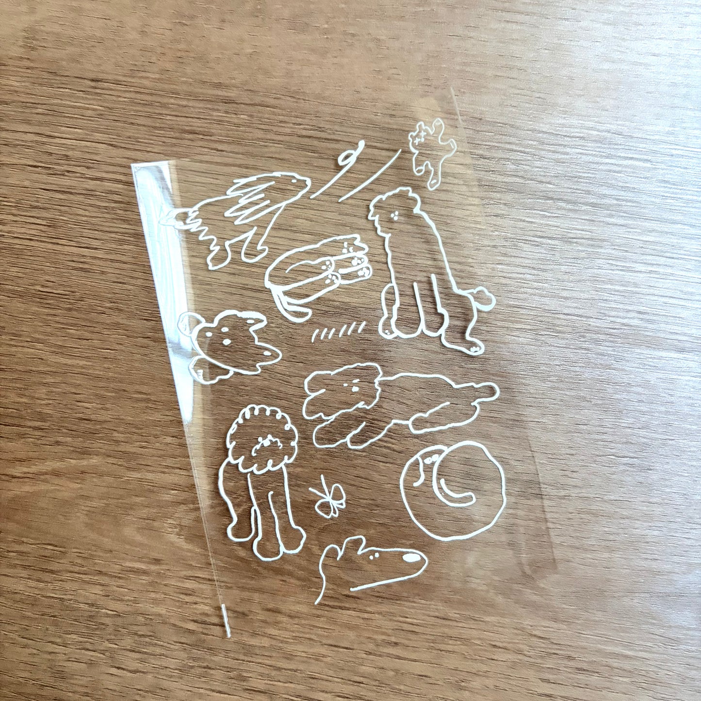Transfer stickers | White dogs.