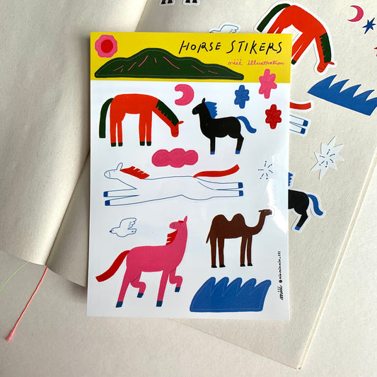 Stickers | Colorful horses