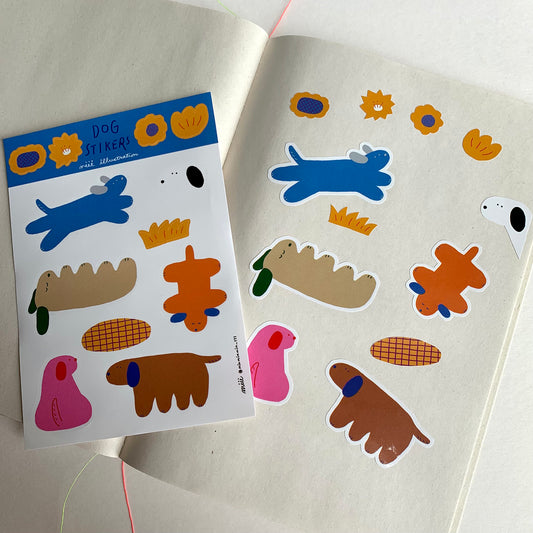 Stickers | Colorful dogs