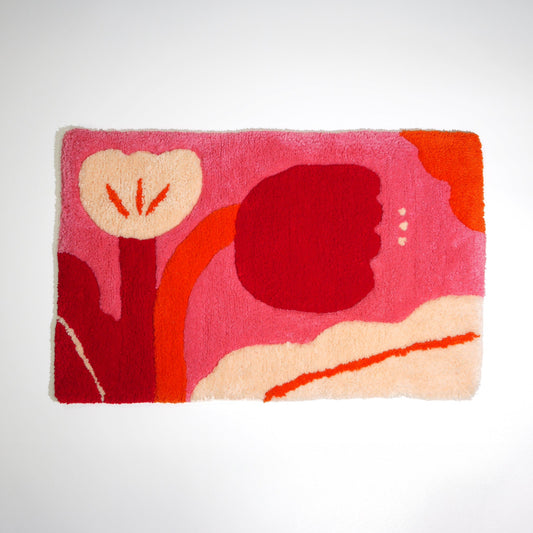 Tufting | Pink flowers