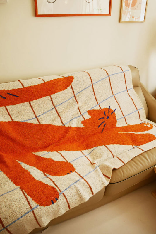 Blanket｜Stretching Cat