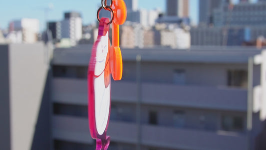 Keychain | Cat in the pink sundae.
